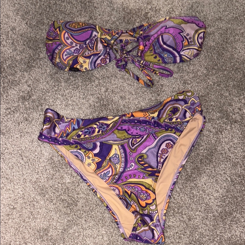 Cotton On Purple Paisley Bikini